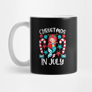 Christmas In July Cute Mermaid Summer Mug